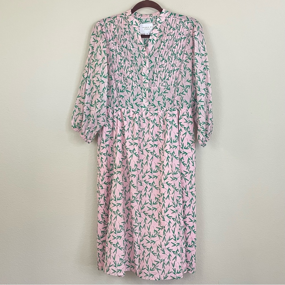 The Shirt by Rochelle Behrens The Charlotte Floral Midi‎ Dress Size Small - Picture 3 of 9